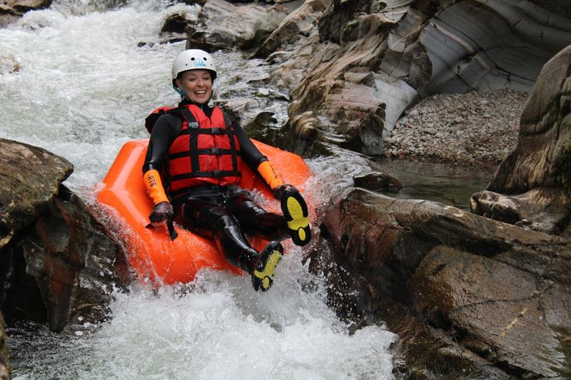 gorge rapid on the river feshie